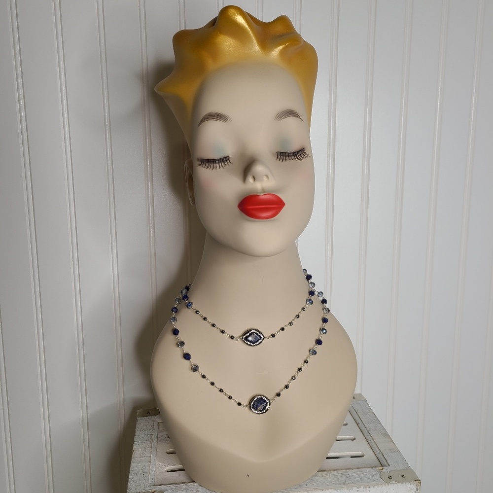 Sodalite Rosary Blue Necklace